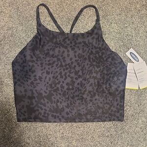 OLD NAVY Black Leopard Print Tank Top
